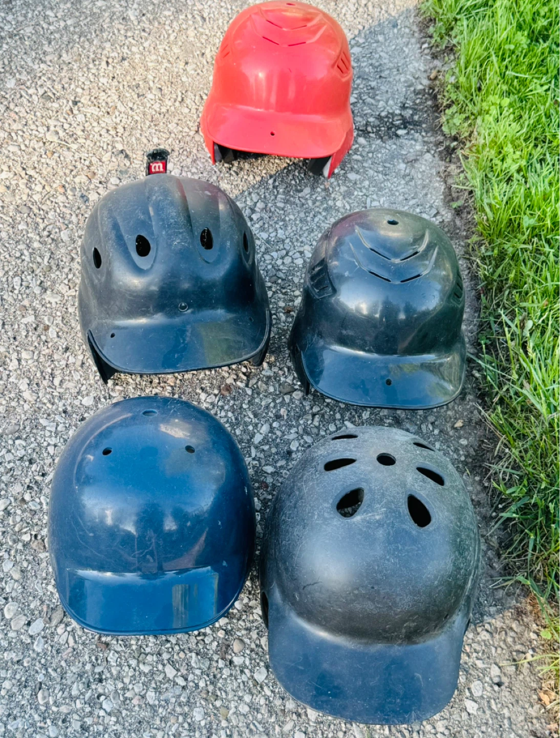 Set of 5 Baseball Helmets