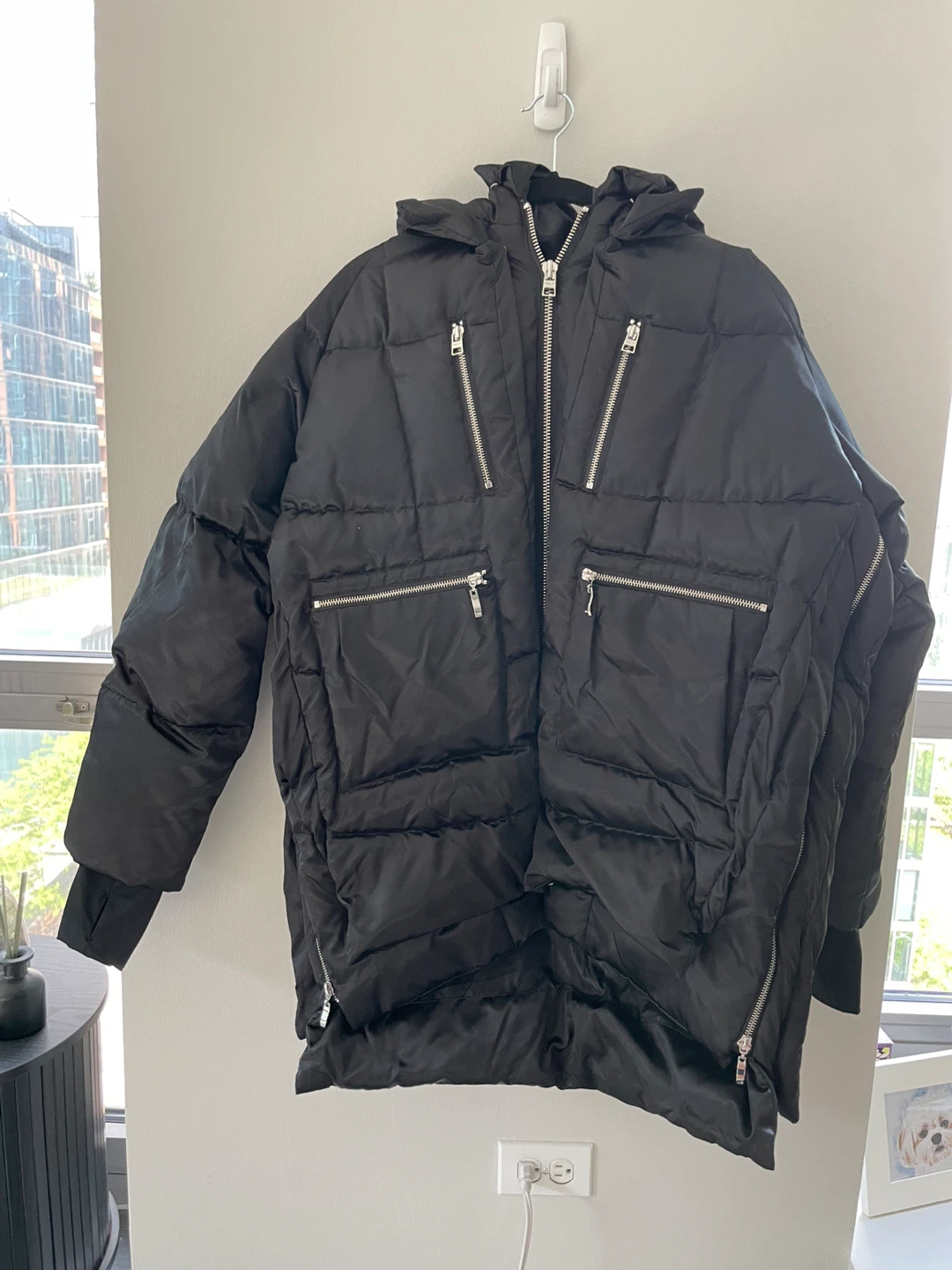 Orolay Shiny Black Puffer Coat