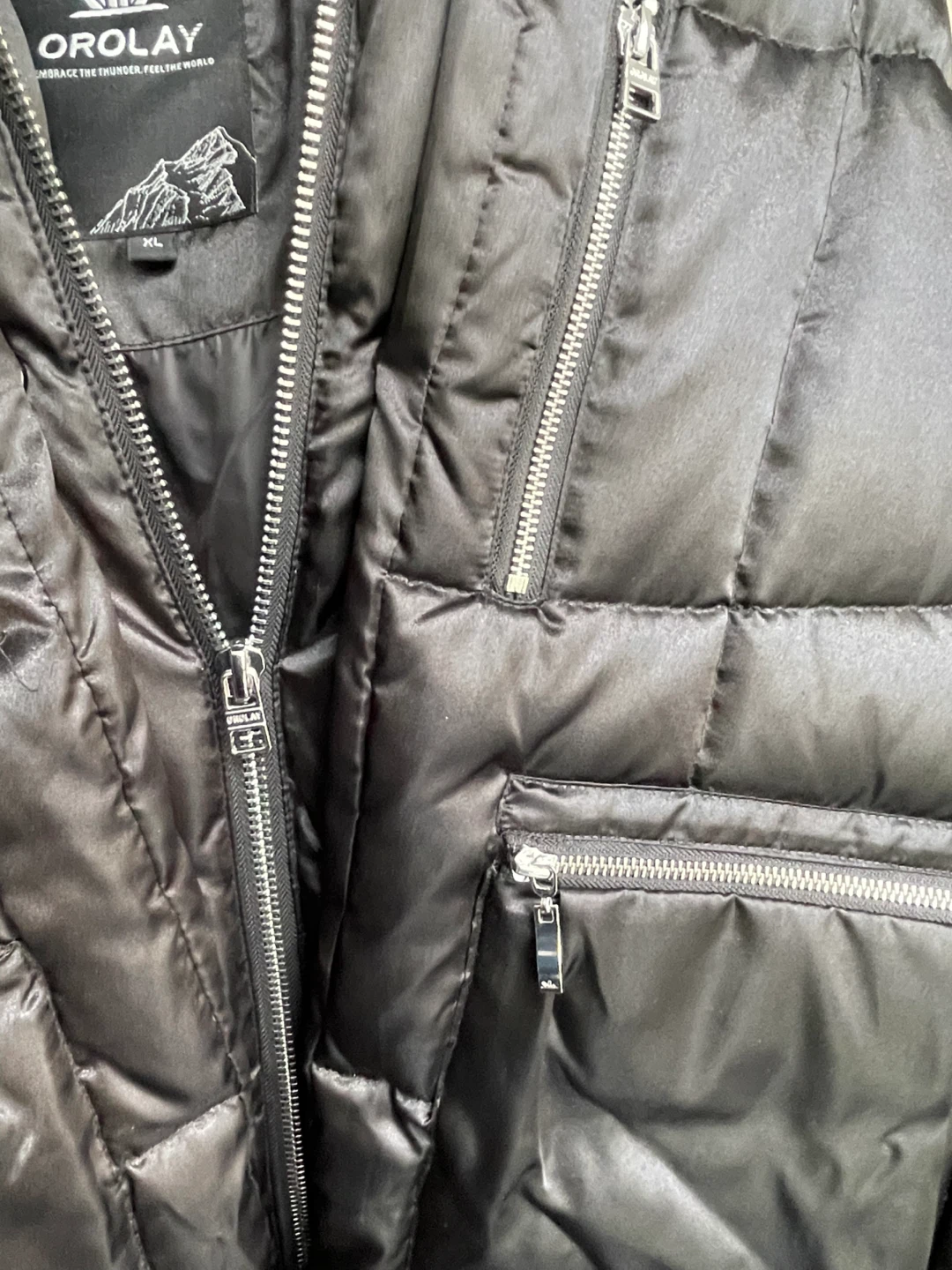 Orolay Shiny Black Puffer Coat - photo 4