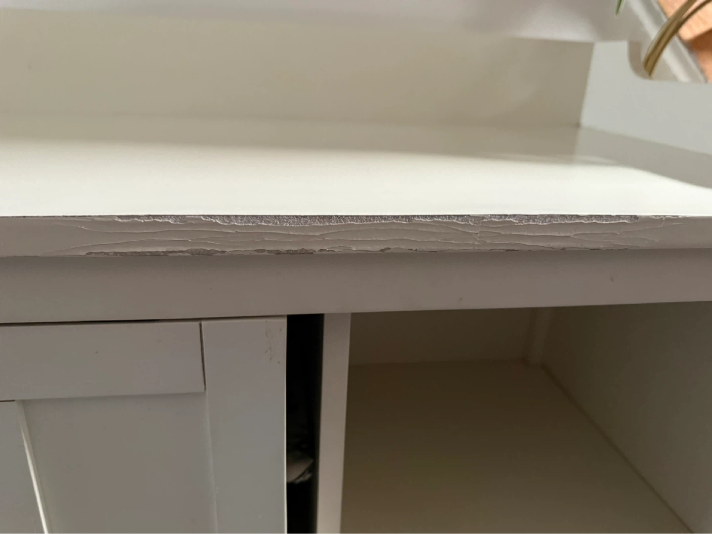 White Storage Bench with Cabinet Doors - photo 5