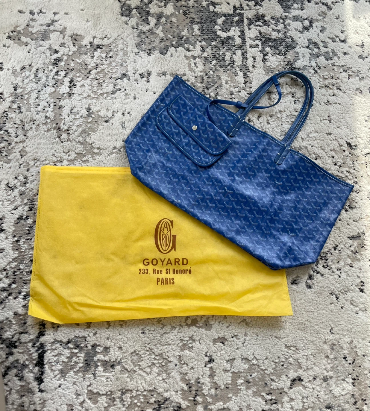 Goyard Blue Tote Bag with Pouch - REPLICA