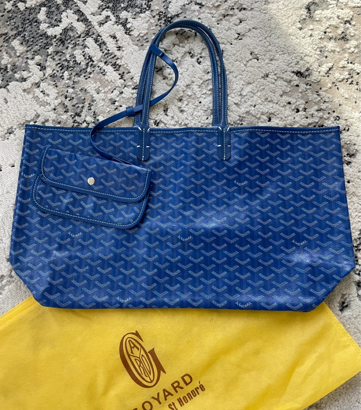 Goyard Blue Tote Bag with Pouch - REPLICA - photo 2