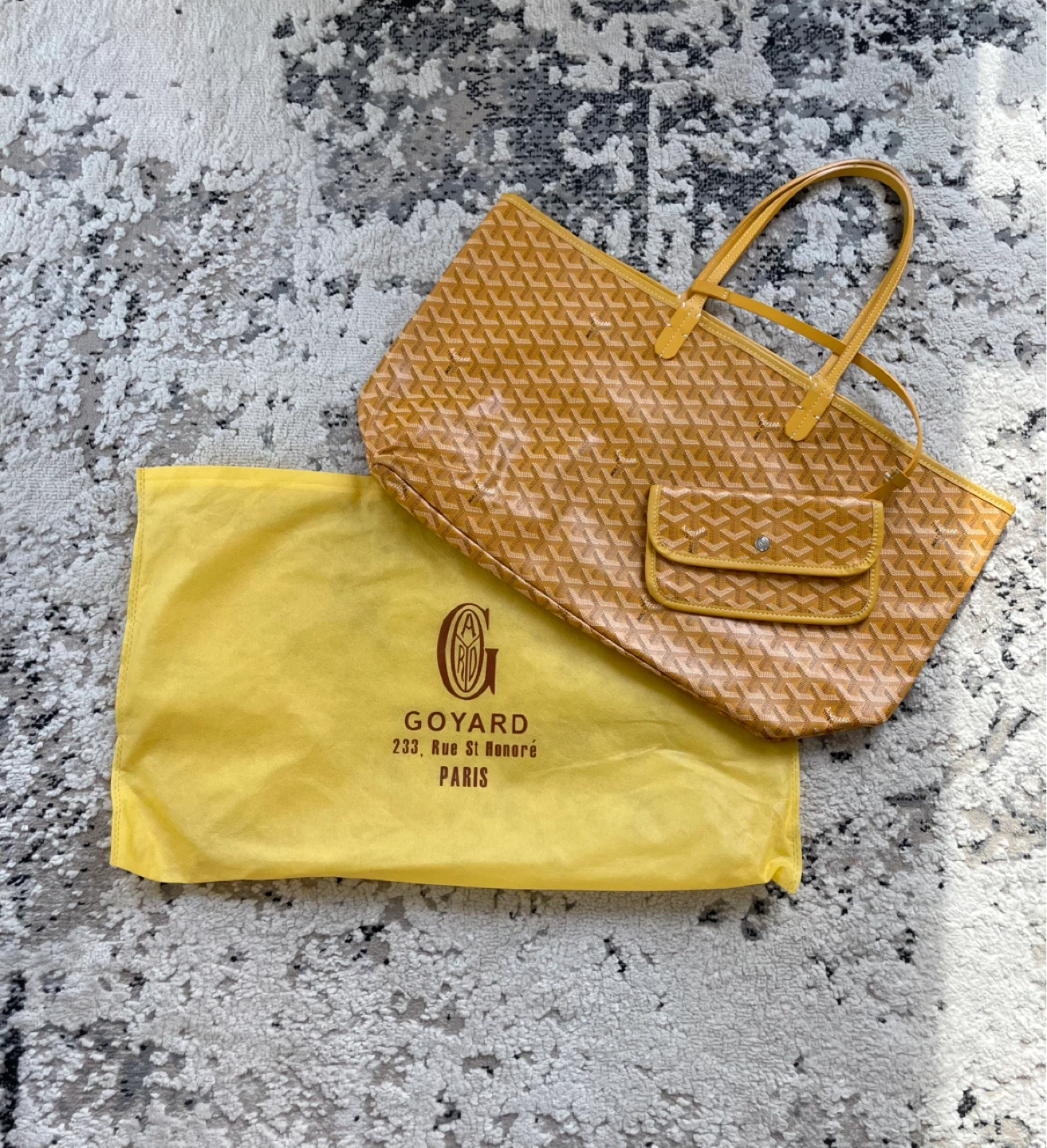 Goyard Yellow Tote Bag with Pouch - REPLICA
