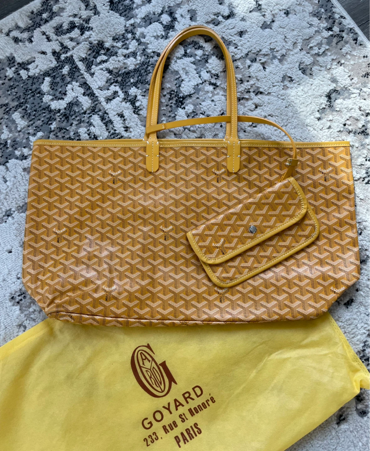 Goyard Yellow Tote Bag with Pouch - REPLICA - photo 2