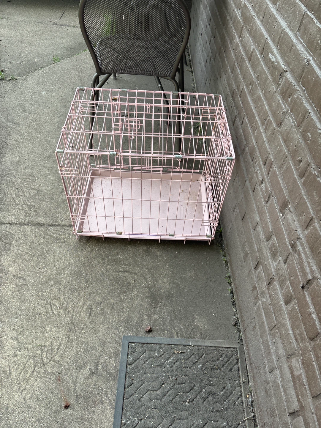 Pink Wire Dog Crate