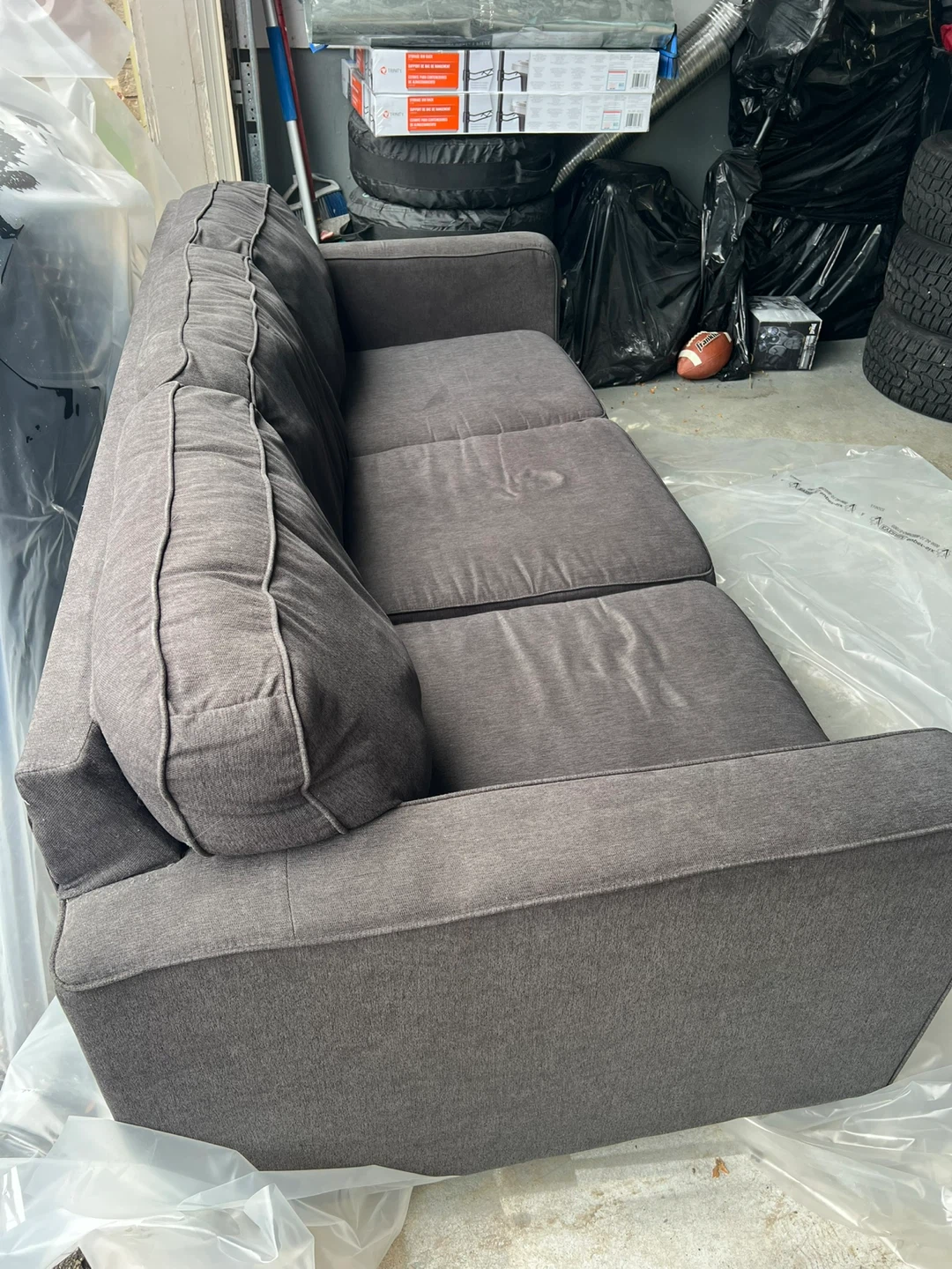 Dark Grey Three-Seater Sofa - photo 3