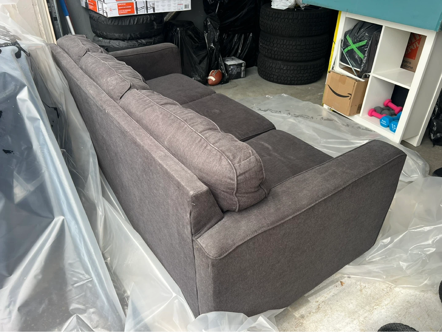 Dark Grey Three-Seater Sofa - photo 4