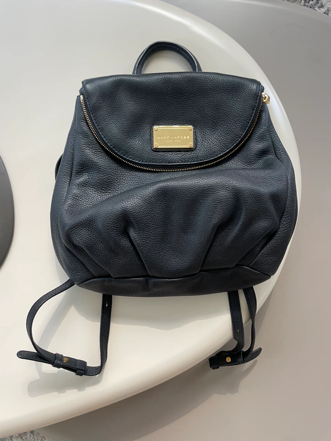 Marc Jacobs Black Leather Backpack