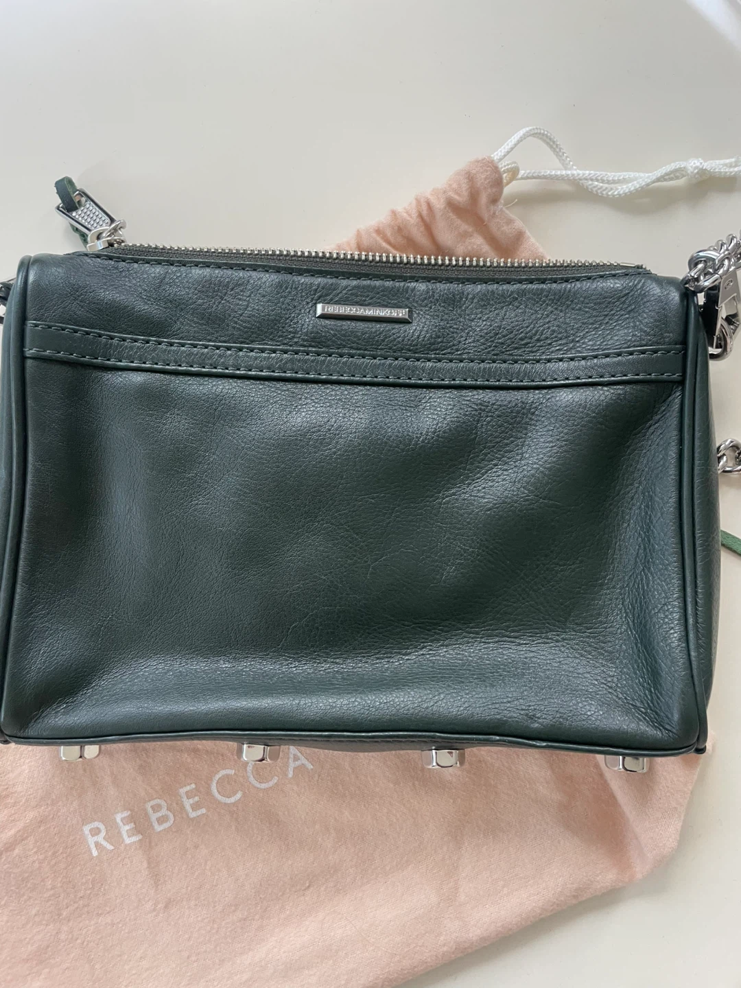 Rebecca Minkoff Mini Mac Crossbody Bag - Green Leather - photo 2