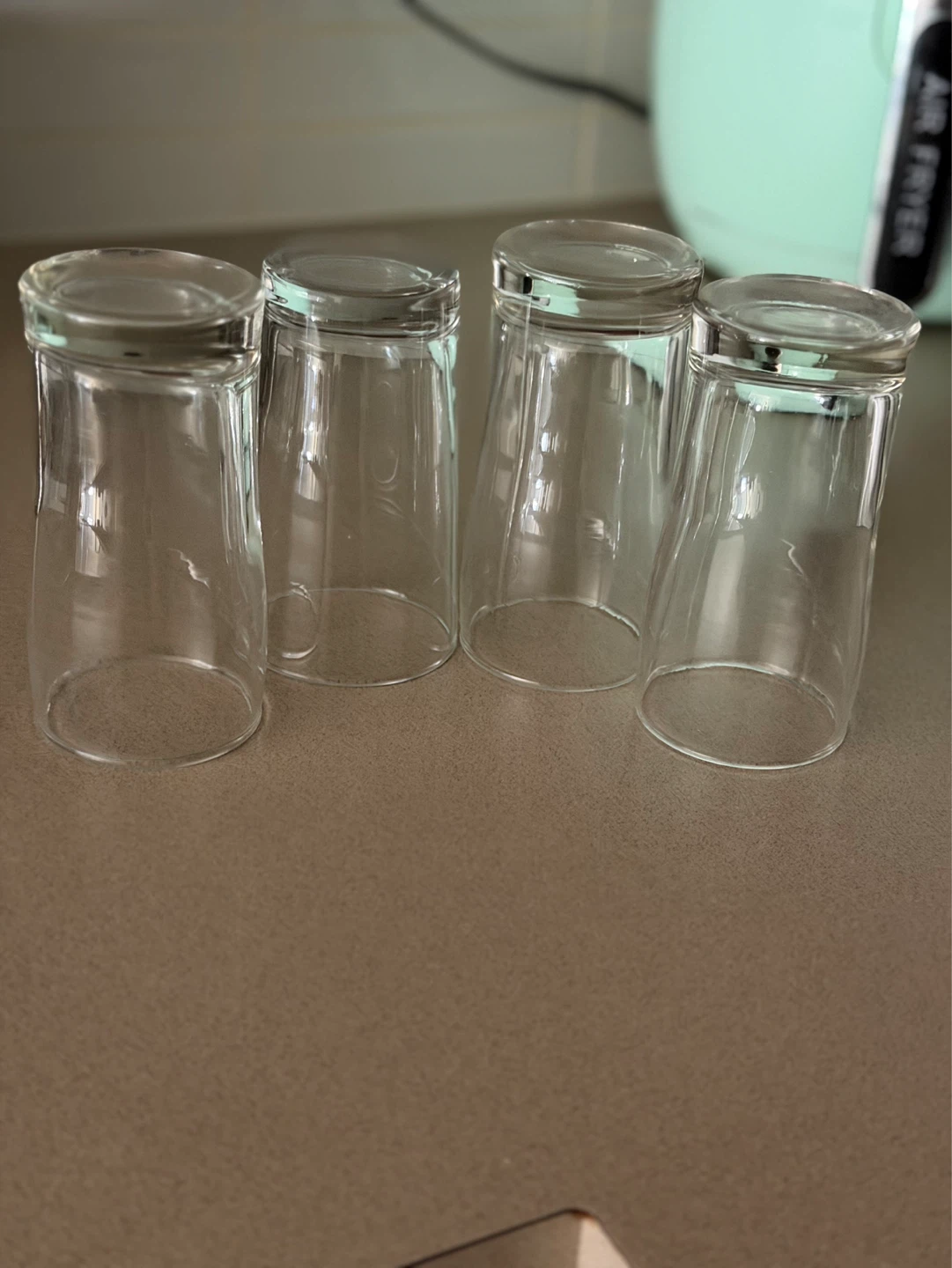 Set of 4 Clear Glass Tumblers