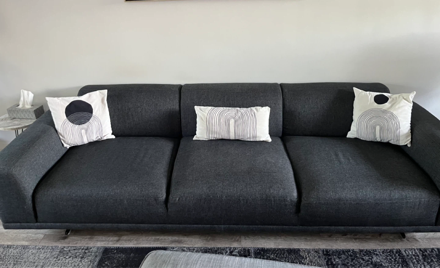 Dark Grey 3-Seater Sofa