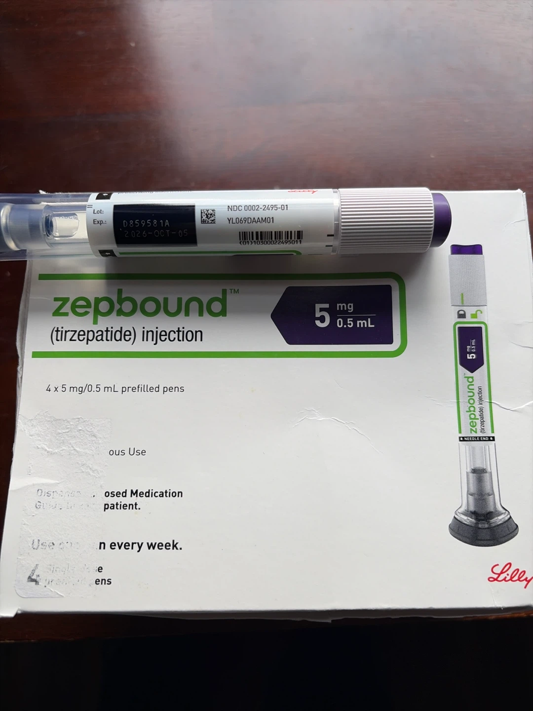 Zepbound (tirzepatide) Inj 5mg/0.5mL Prefilled Pens - 4 Count
