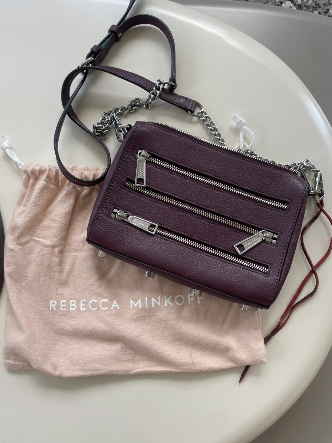 Rebecca Minkoff Burgundy Leather Crossbody Bag