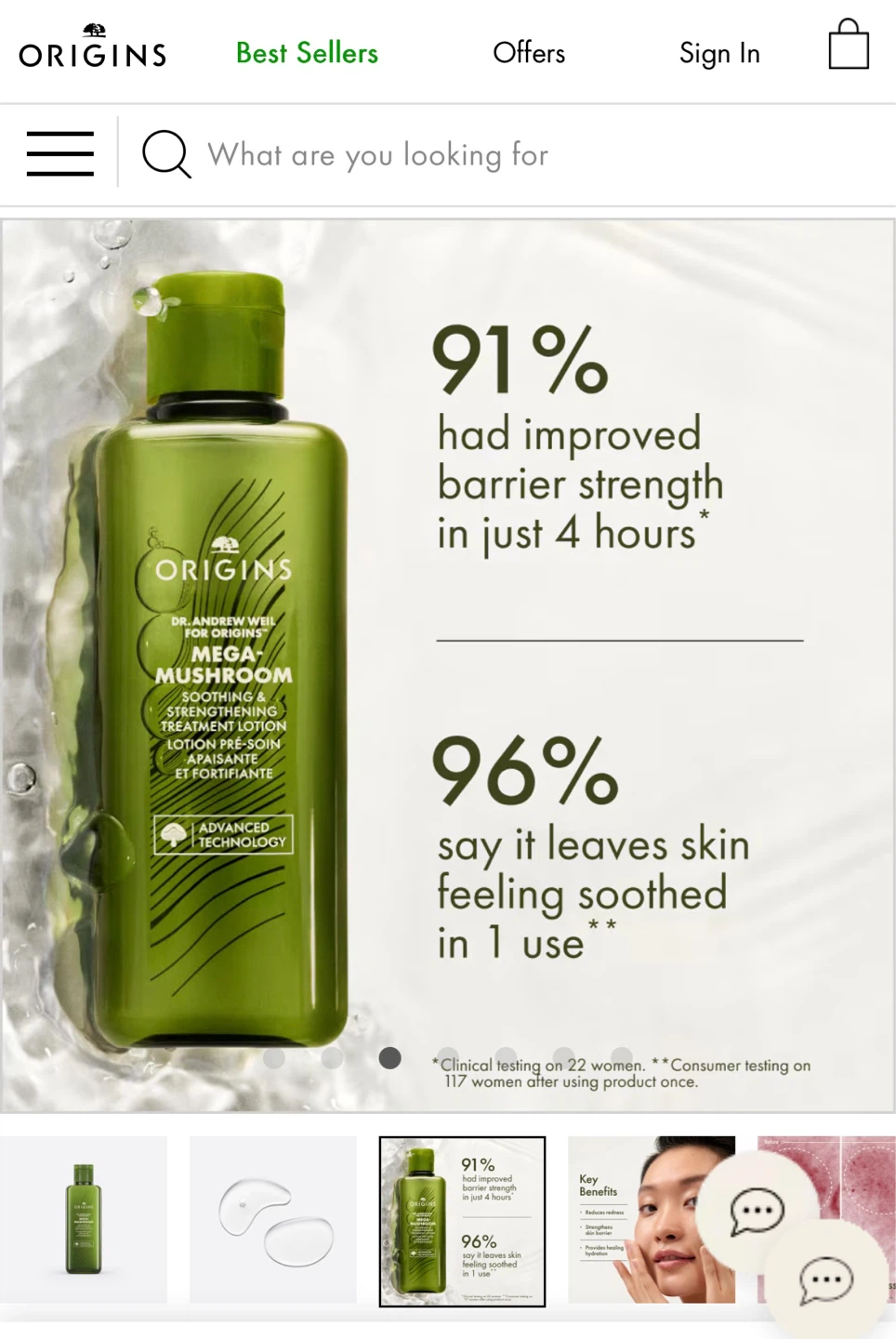 New✨Origins Mega-Mushroom Treatment Lotion - photo 4