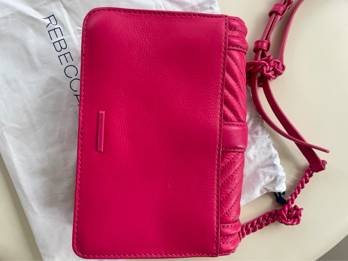 Rebecca Minkoff Hot Pink Leather Crossbody Bag - photo 3