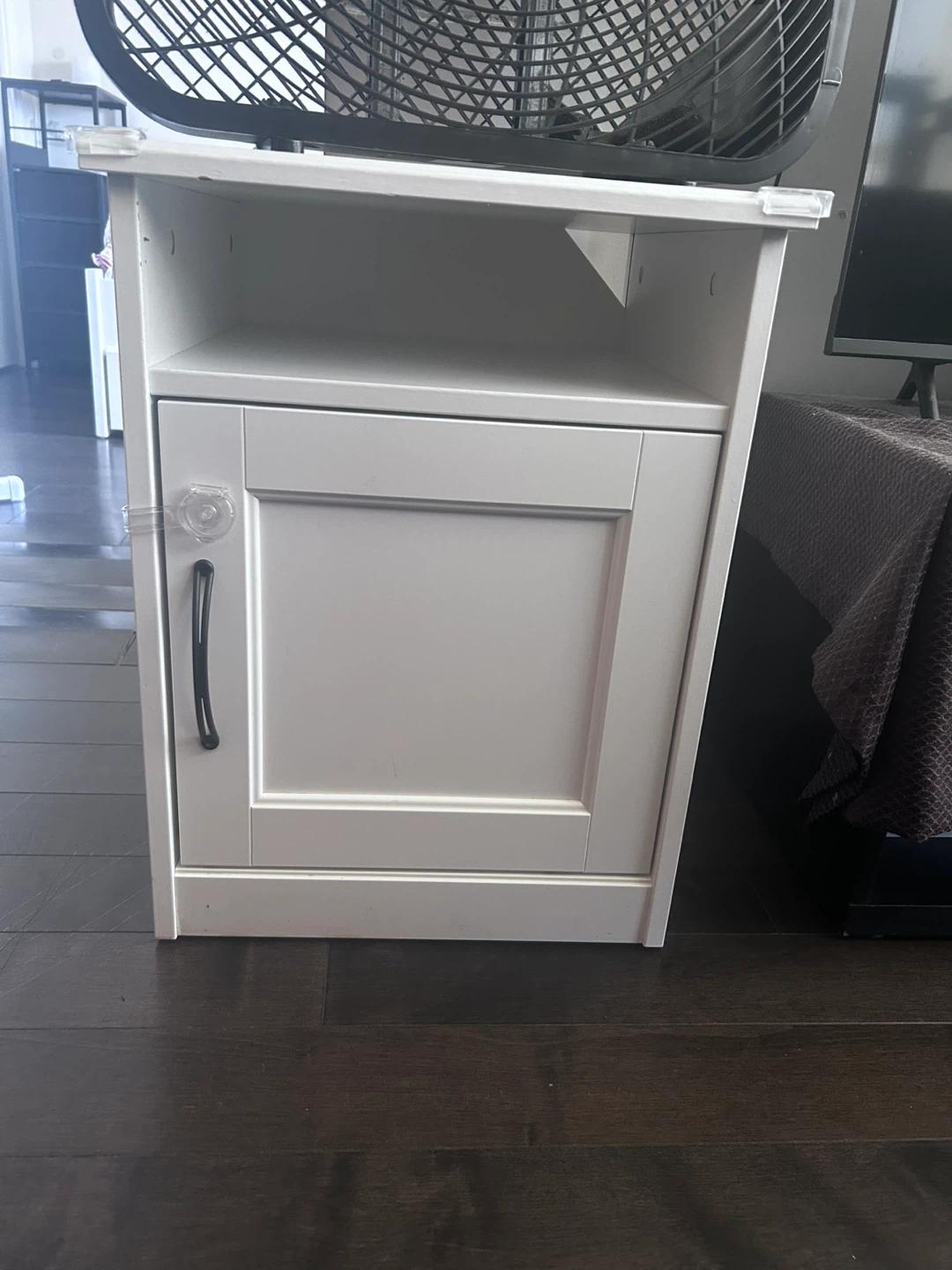 White Bed Frame with Storage Drawer & Bed side tables