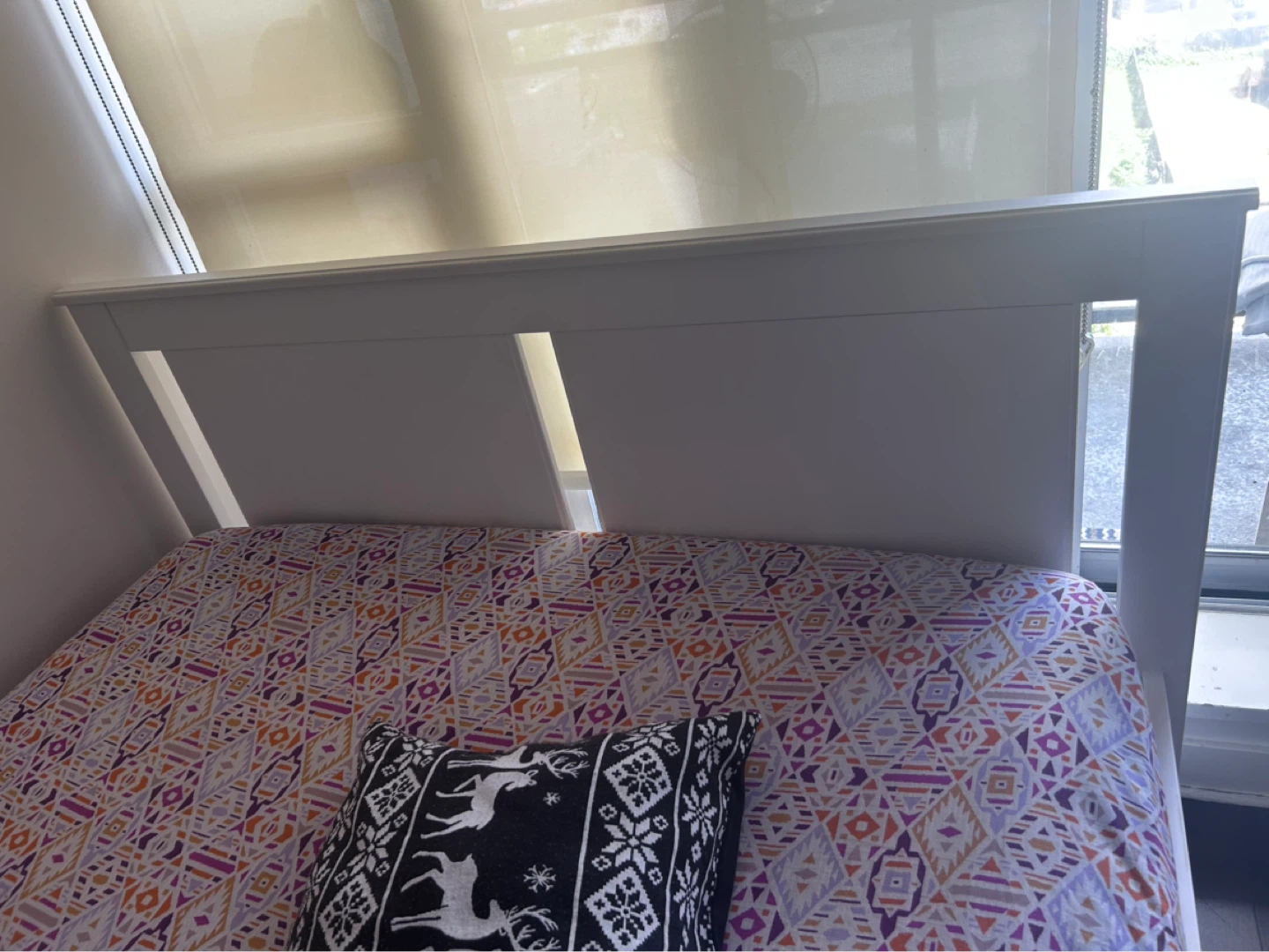 White Bed Frame with Storage Drawer & Bed side tables - photo 5
