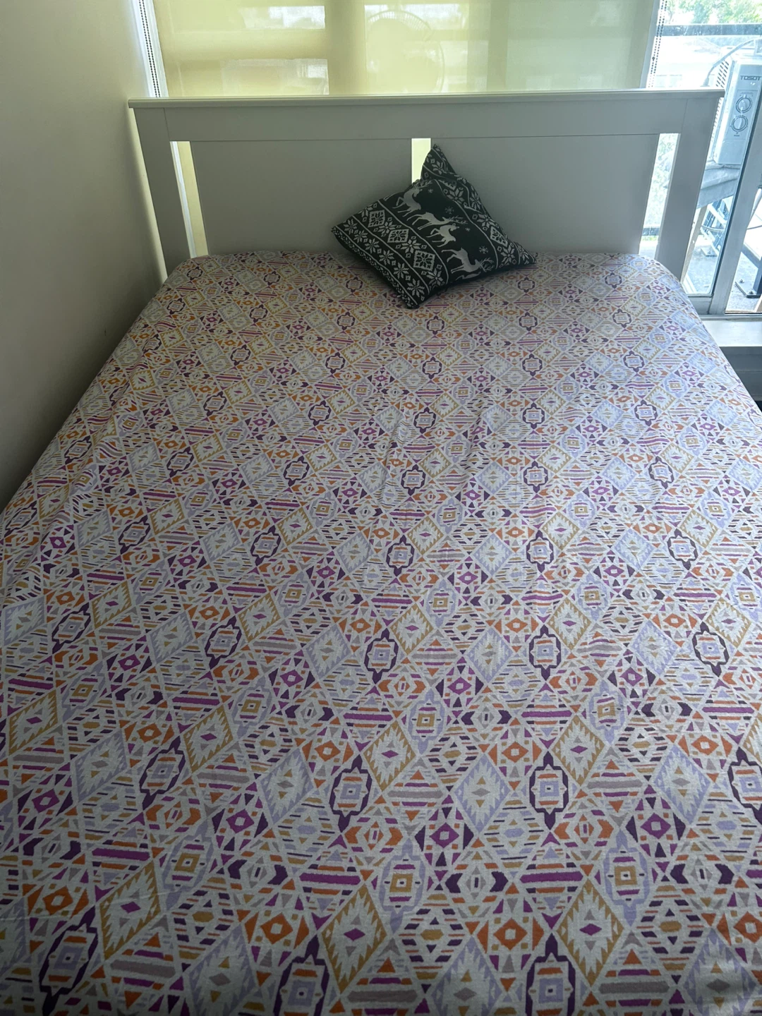 White Bed Frame with Storage Drawer & Bed side tables - photo 2