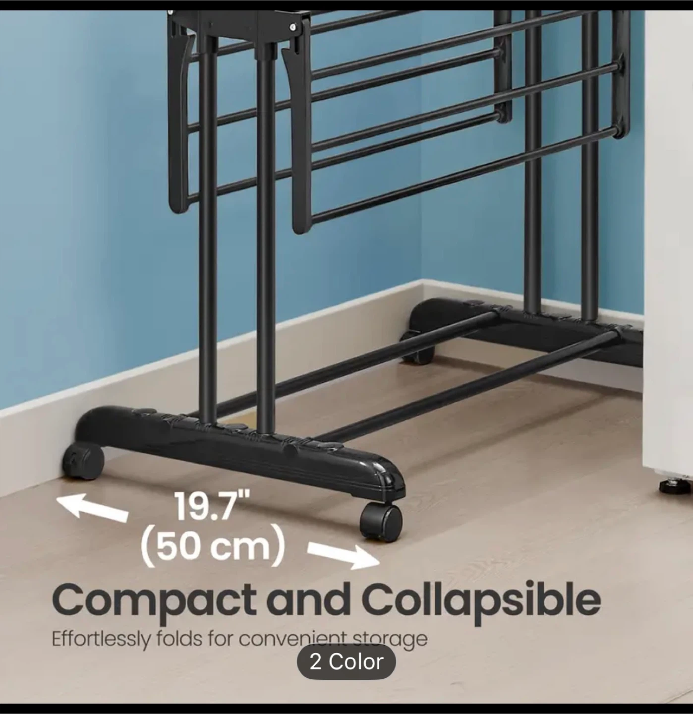 3-Tier Drying Rack with Wheels - photo 3