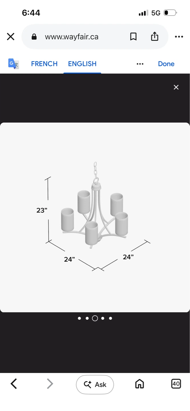 New Lark Manor Fehr 5-Light Empire Chandelier - photo 5