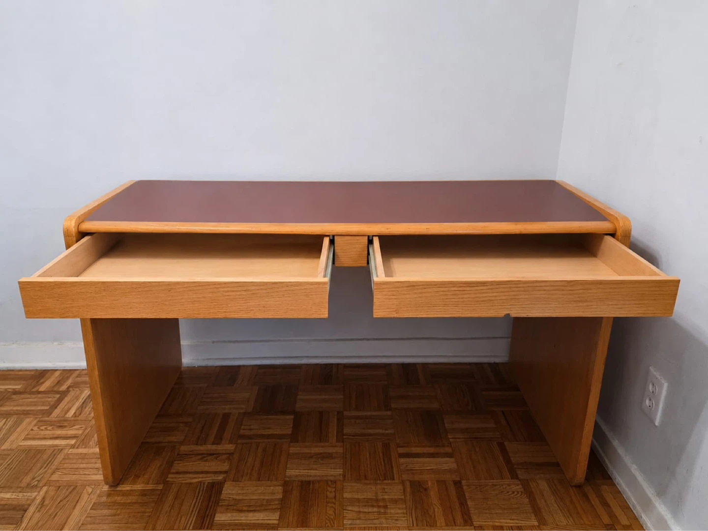 Oak Desk with Two Drawers