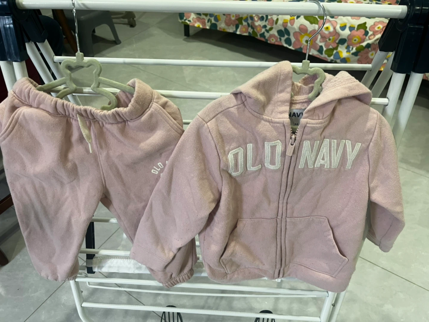 Roots Kids 3T Purple & Old Navy 2T Pink Hoodie Sweatpants Sets - photo 3