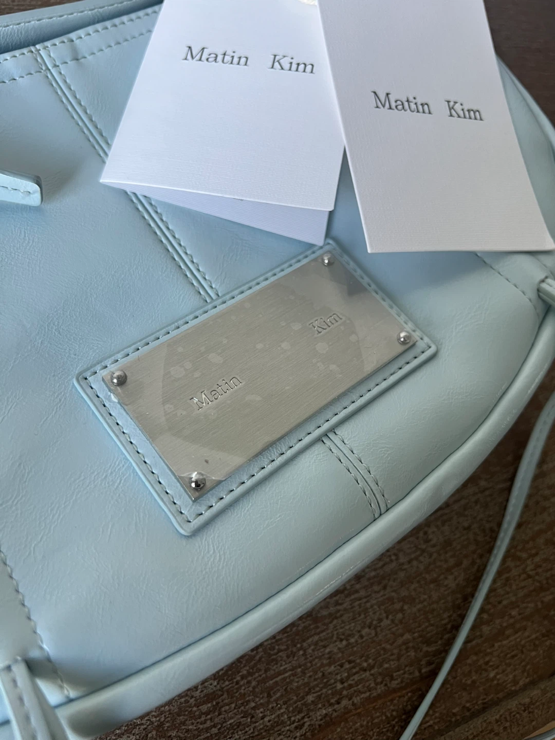 Matin Kim Light Blue Shoulder Bag - photo 3