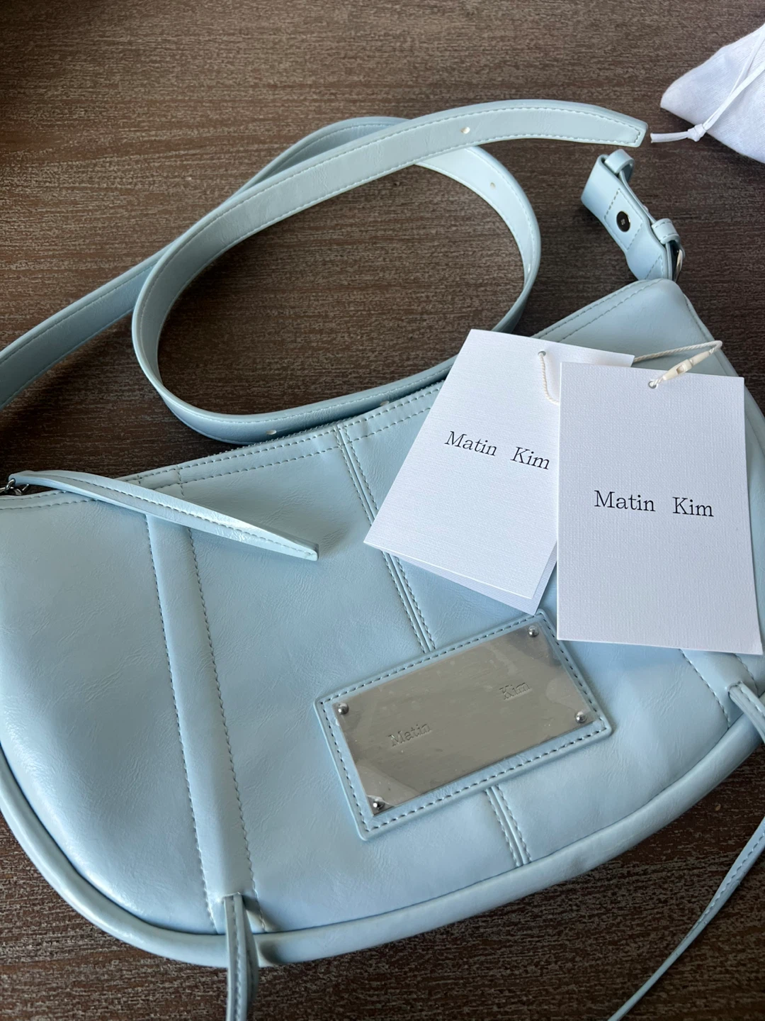 Matin Kim Light Blue Shoulder Bag - photo 2