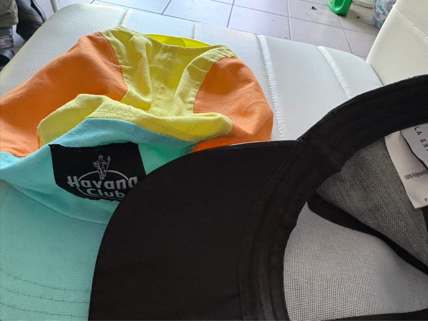 Black Faux Leather Cap & Havana Club Colourful Cap - photo 2