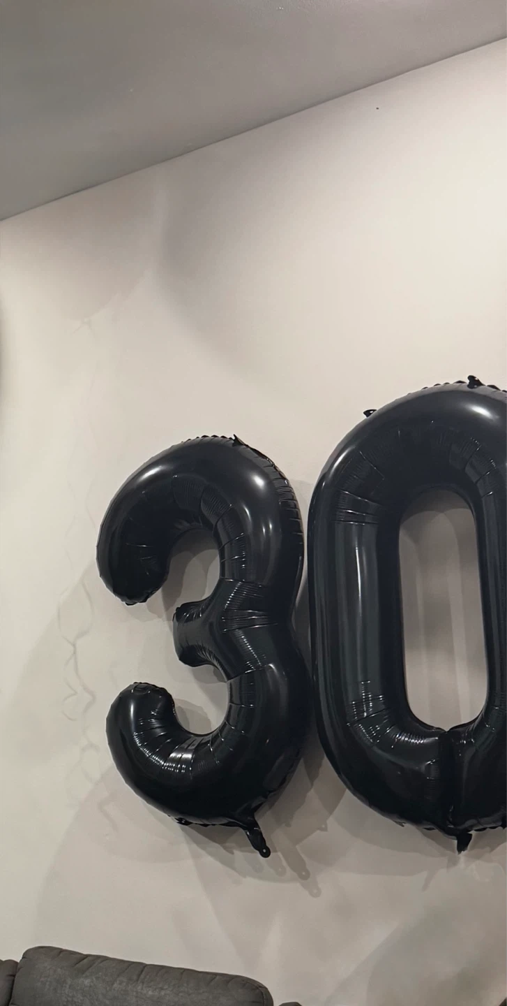 Party Pro's Jumbo Number Foil Balloons - 3 and 0