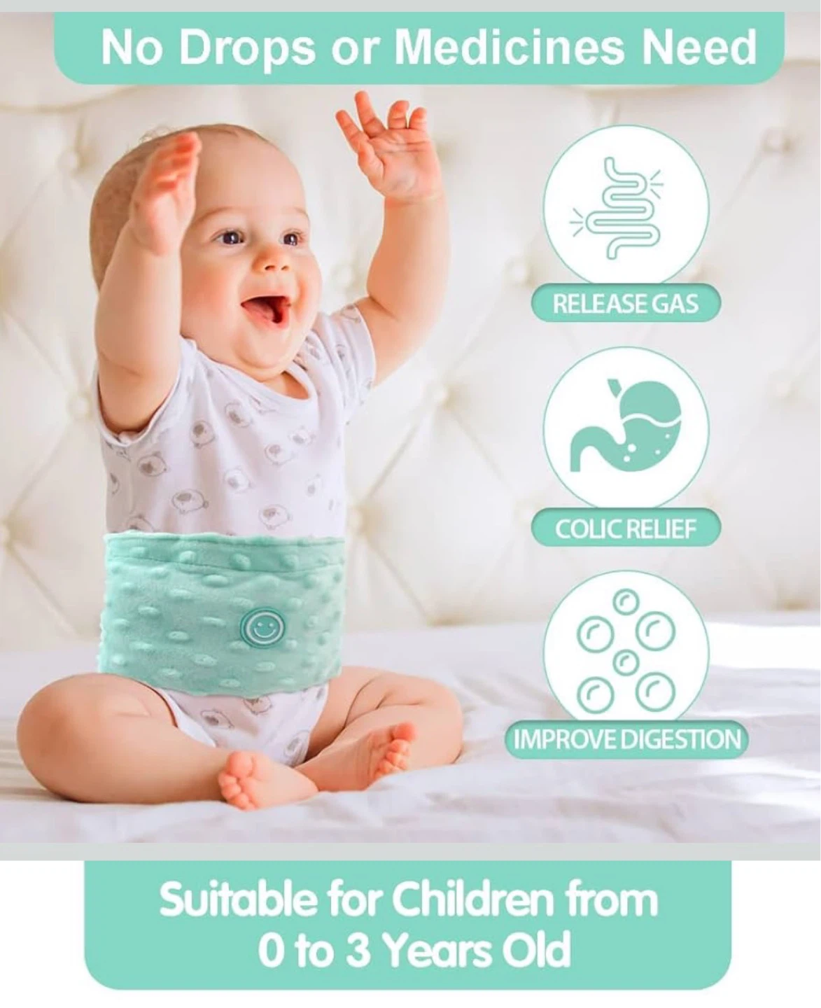New Comfheat Baby Heated Tummy Wrap (0–3 Years) - photo 5