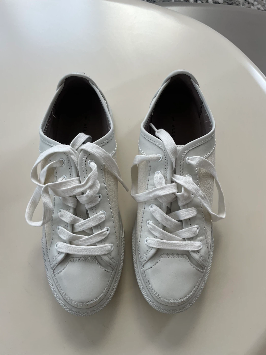 AllSaints White Leather/Suede Low Top Sneakers - photo 2