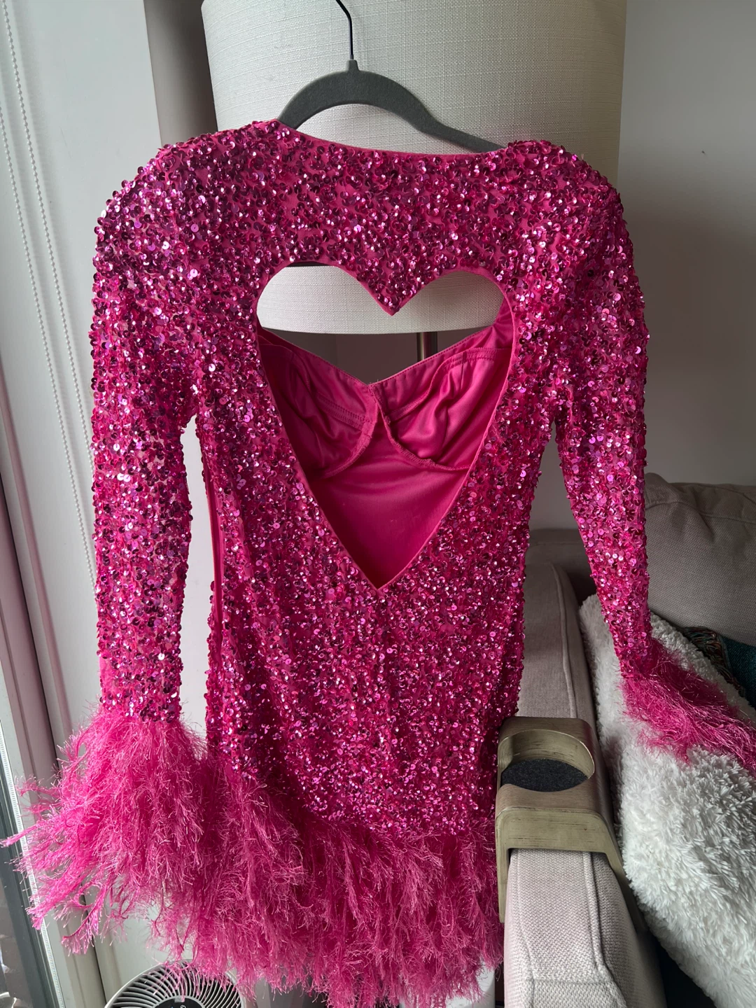 Asos Luxe heart shaped pink dress - photo 3