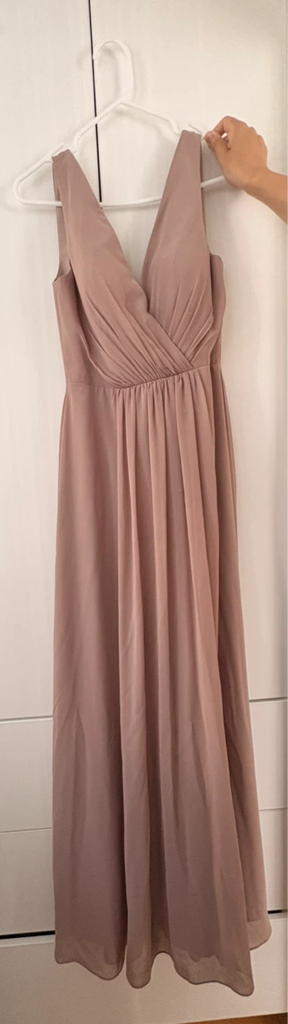 Dusty Rose Chiffon Bridesmaid Dress - photo 3