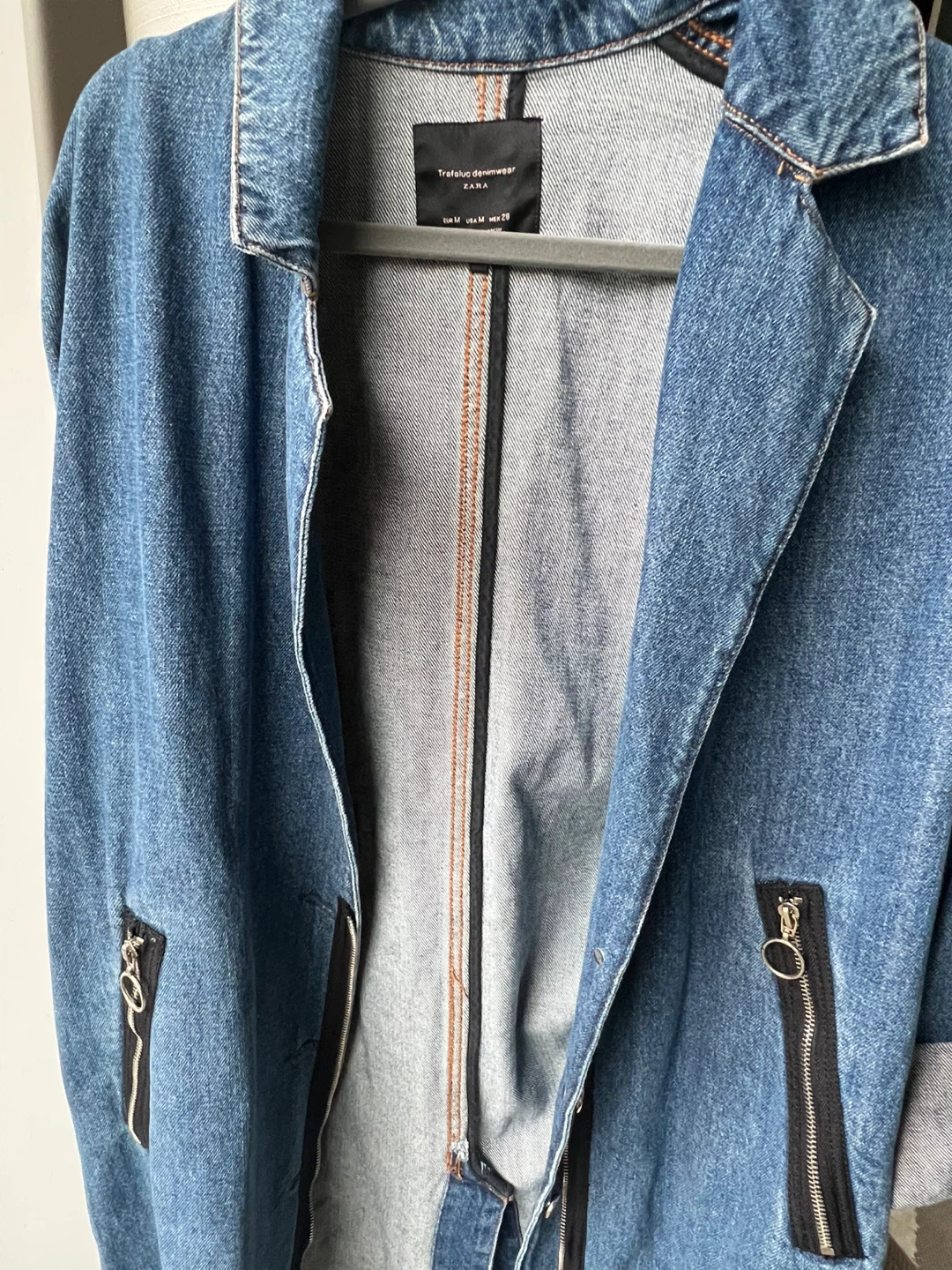 ZARA Denim Long Coat - photo 4
