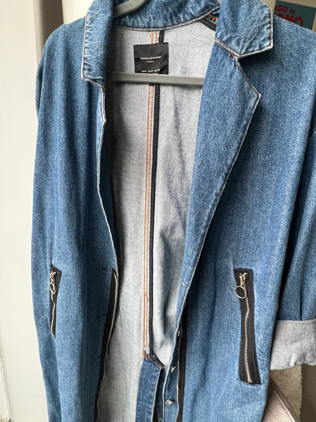 ZARA Denim Long Coat - photo 5