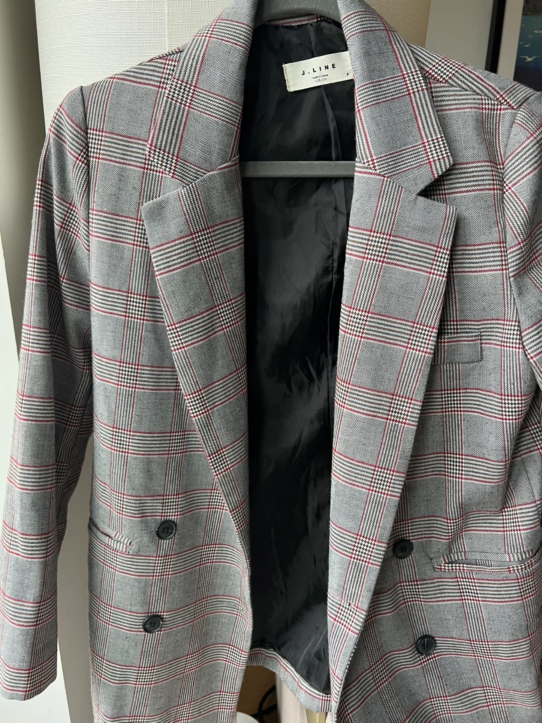J. LINE Plaid Blazer Jacket made in Korea - photo 4