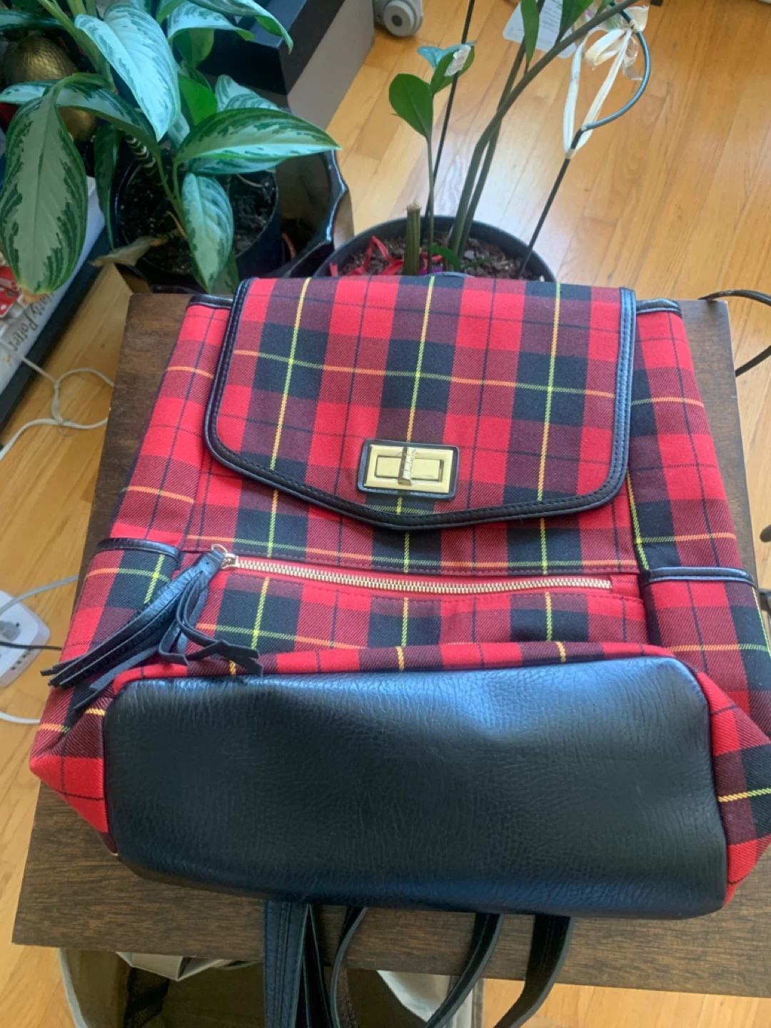 Checkered Bookbag