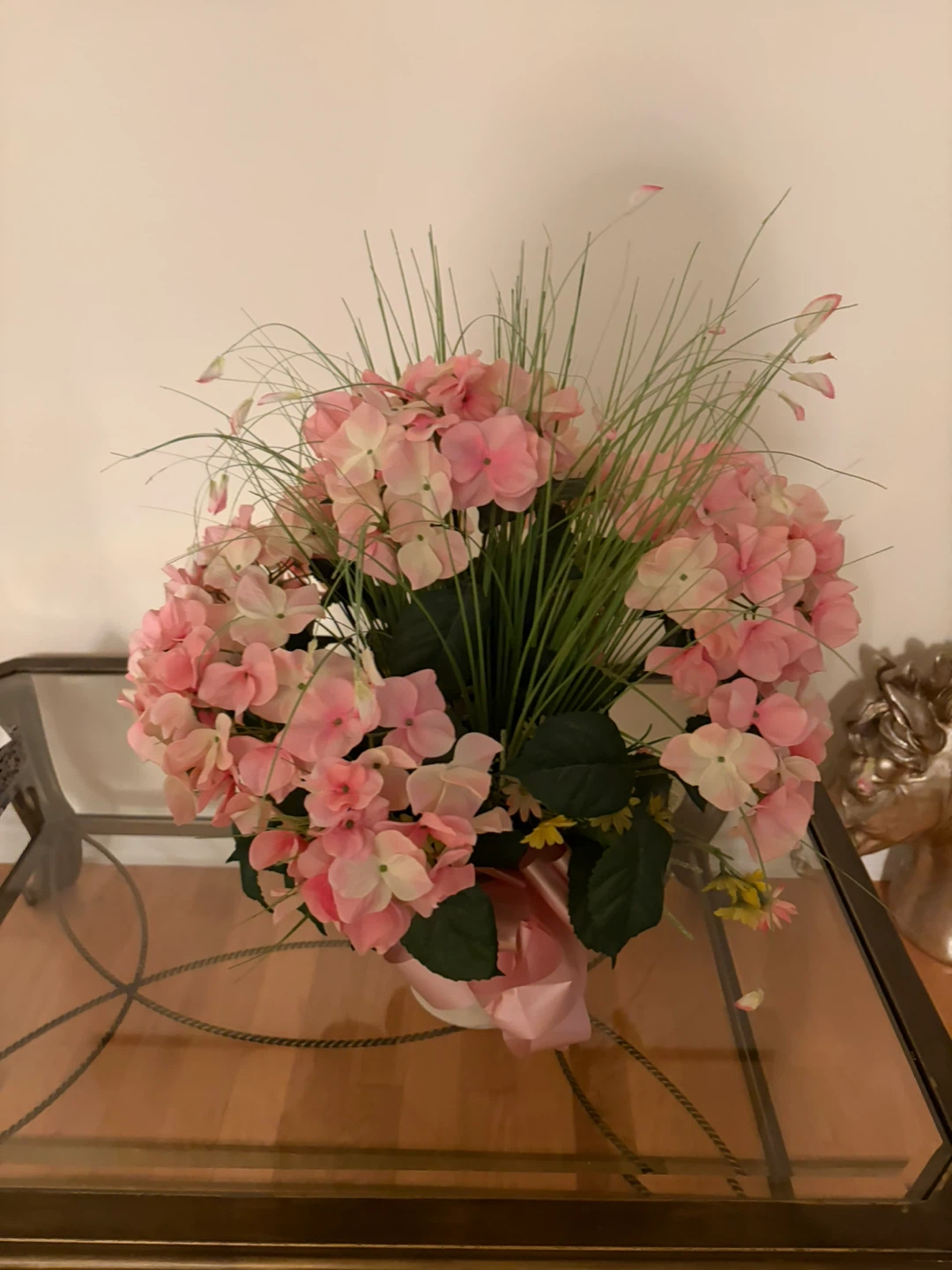 Artificial Pink Hydrangea Arrangement - photo 2