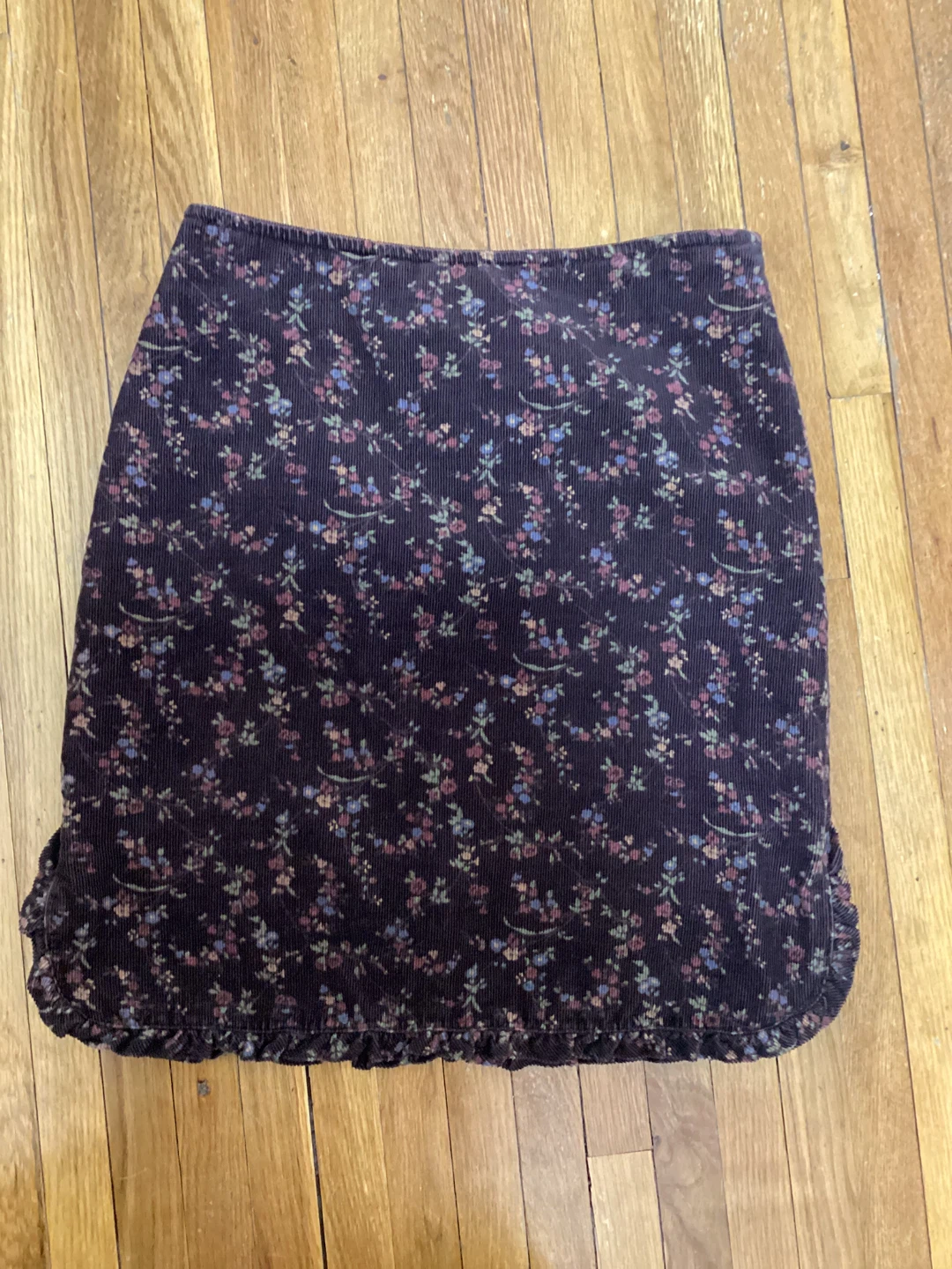 Ralph Lauren Floral Corduroy Skirt Size 2