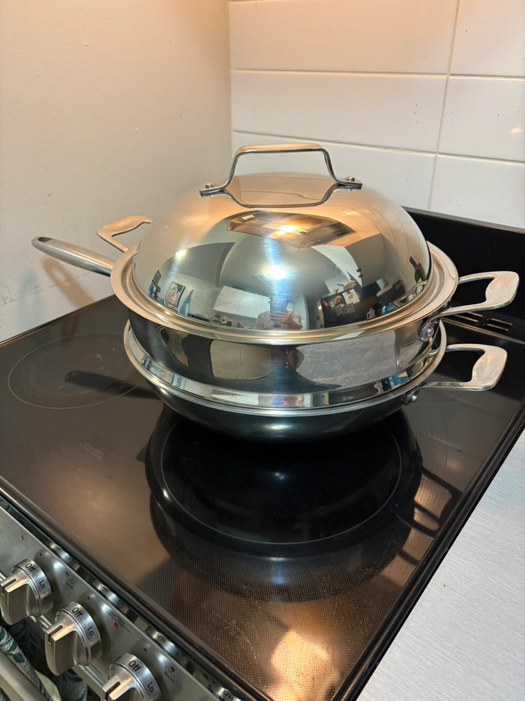 Stainless Steel Steamer Wok with Lid