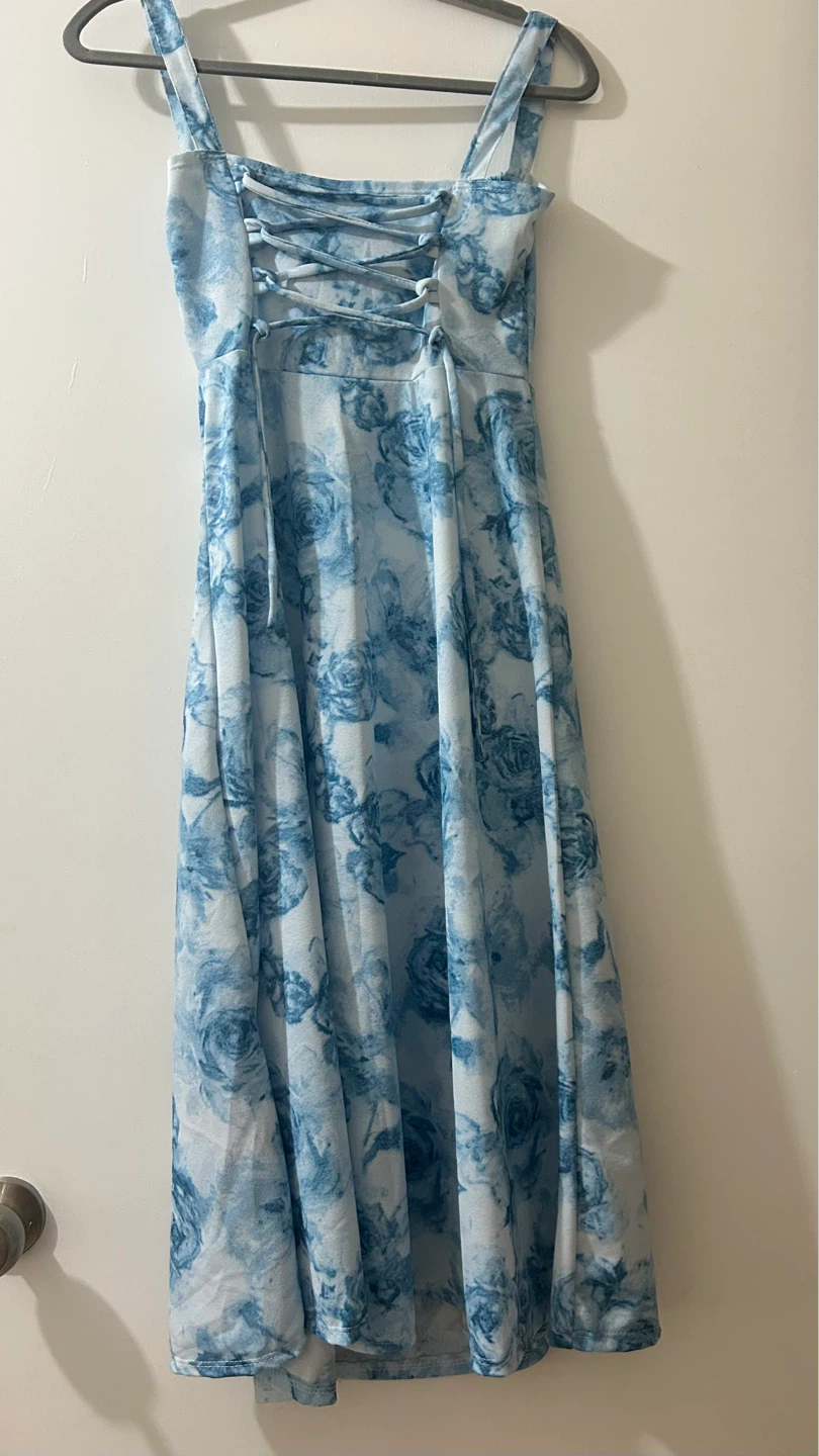 Blue Floral Maxi Dress - photo 2