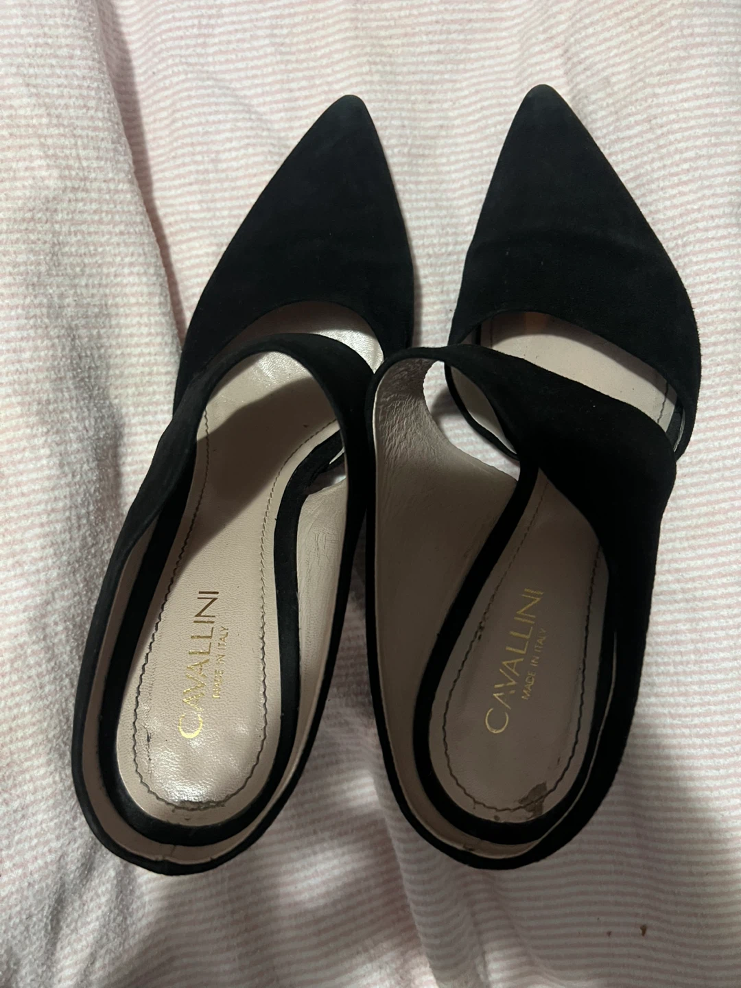 Cavallini Black Suede Heels - Size 38