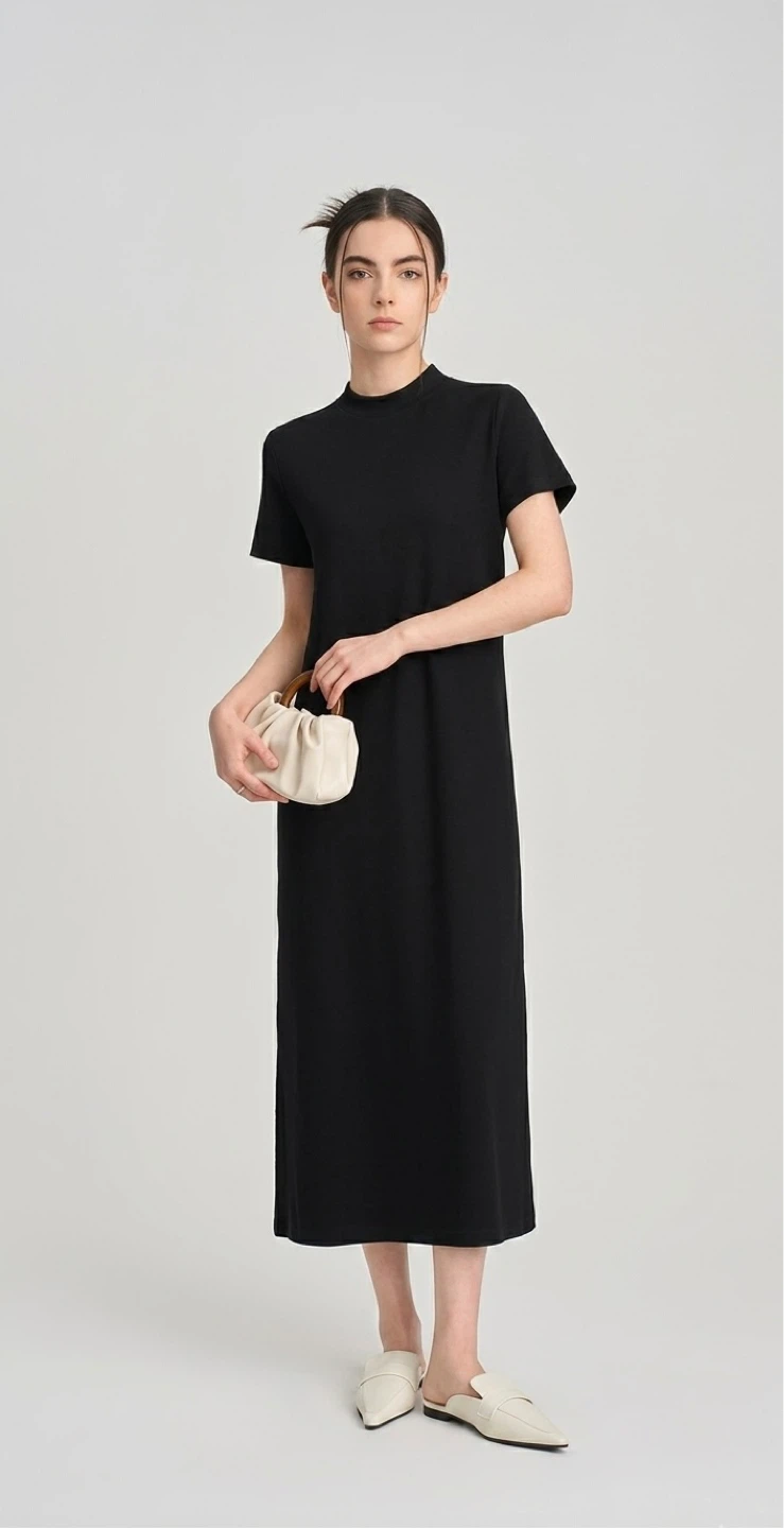 Brand new women's mock neck T-Shirt Dress