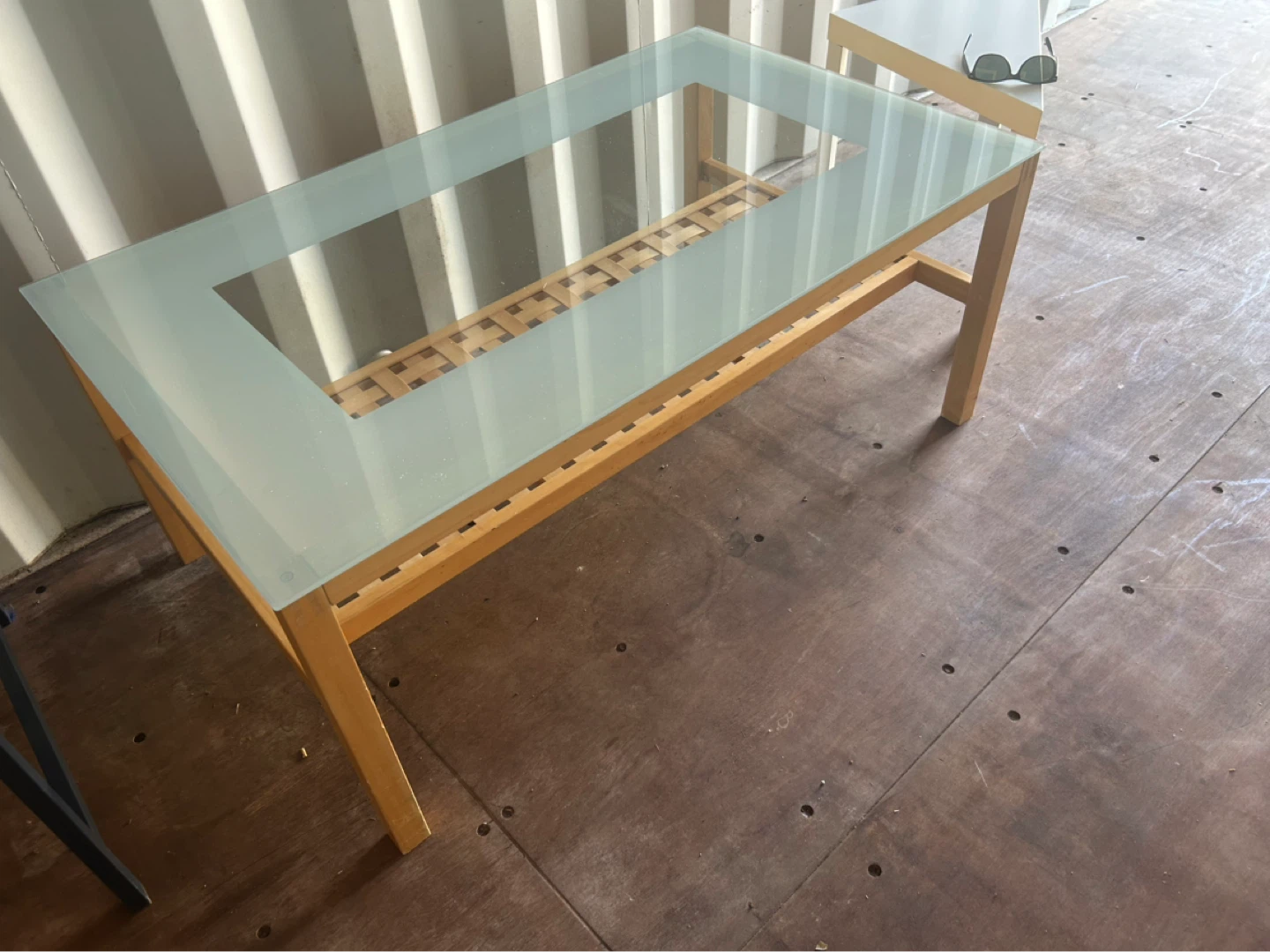 Wood and Glass Coffee Table - photo 2