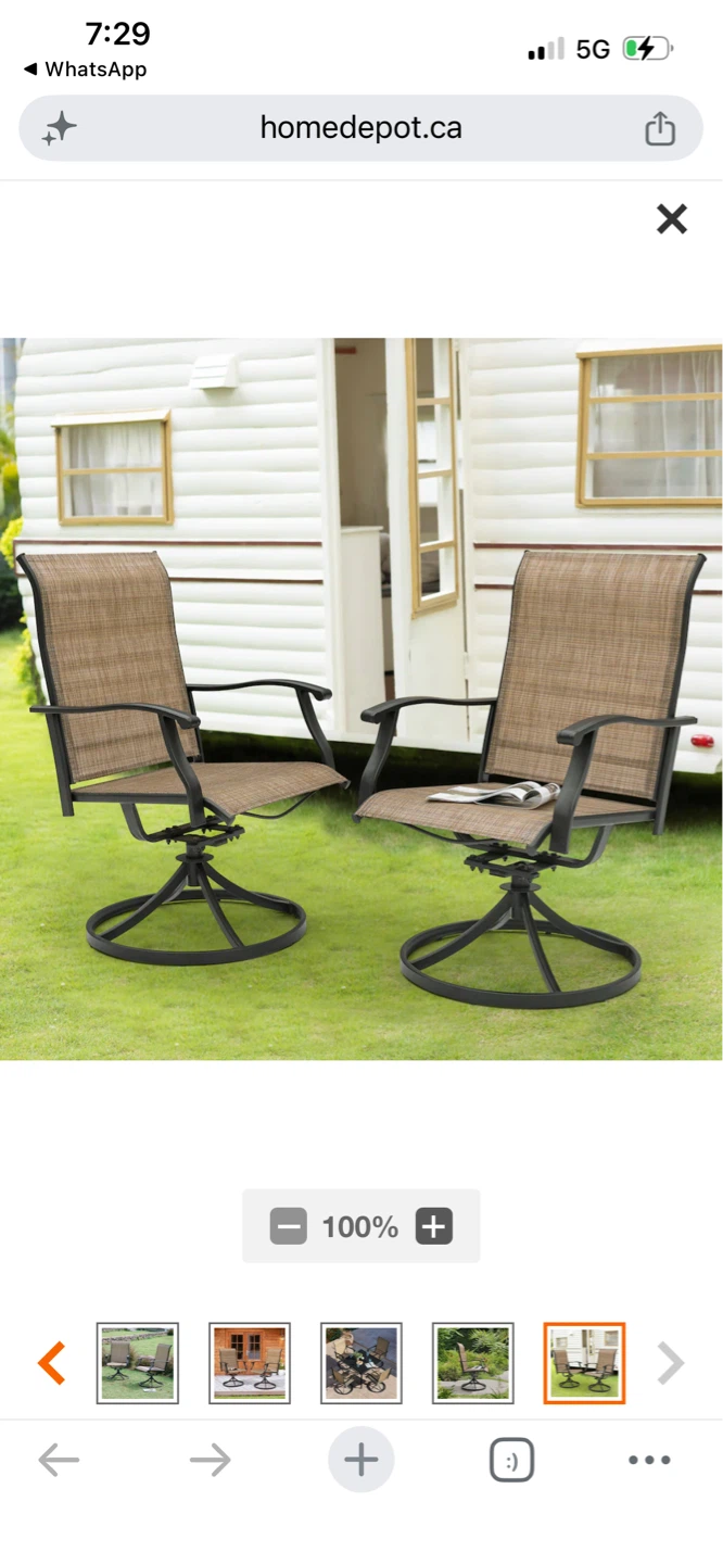 New Set of 2 Swivel Patio Chairs $70 Each - photo 5