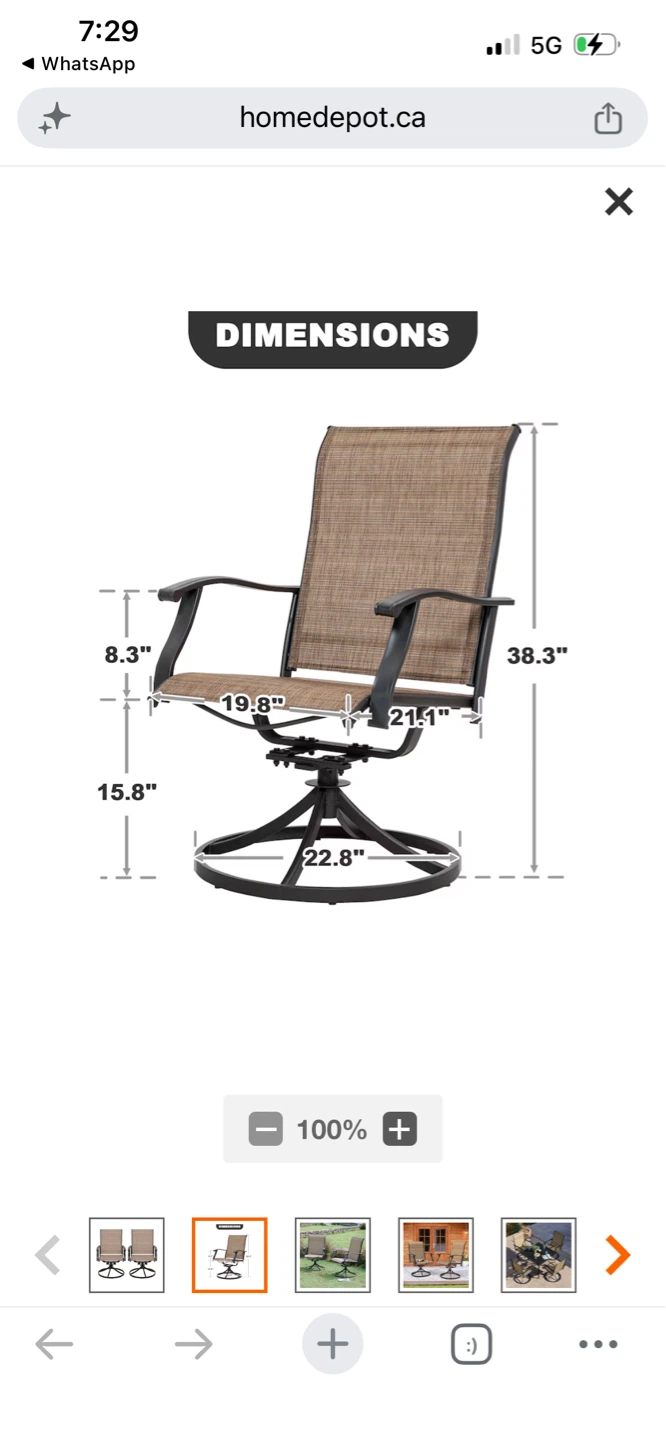 New Set of 2 Swivel Patio Chairs $70 Each - photo 2