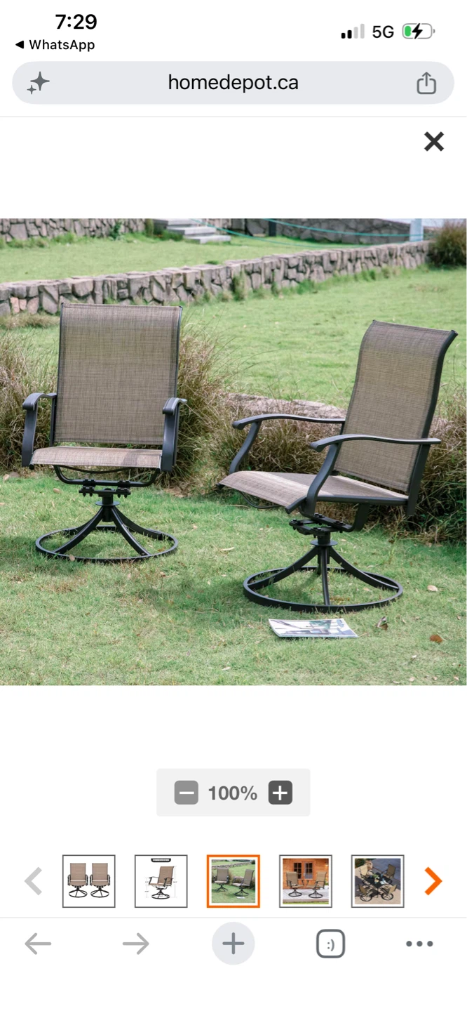 New Set of 2 Swivel Patio Chairs $70 Each - photo 3