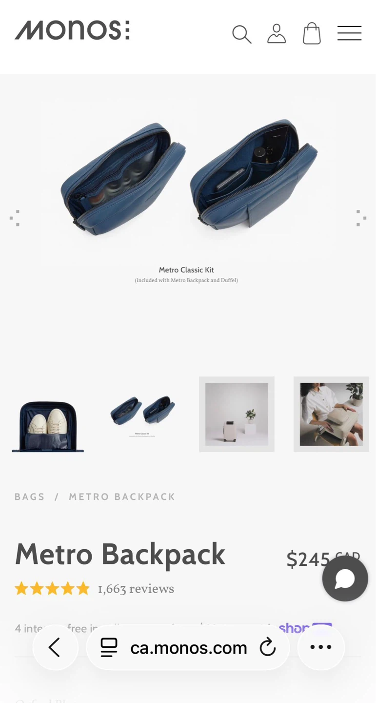 Monos Metro Backpack - Navy - photo 4