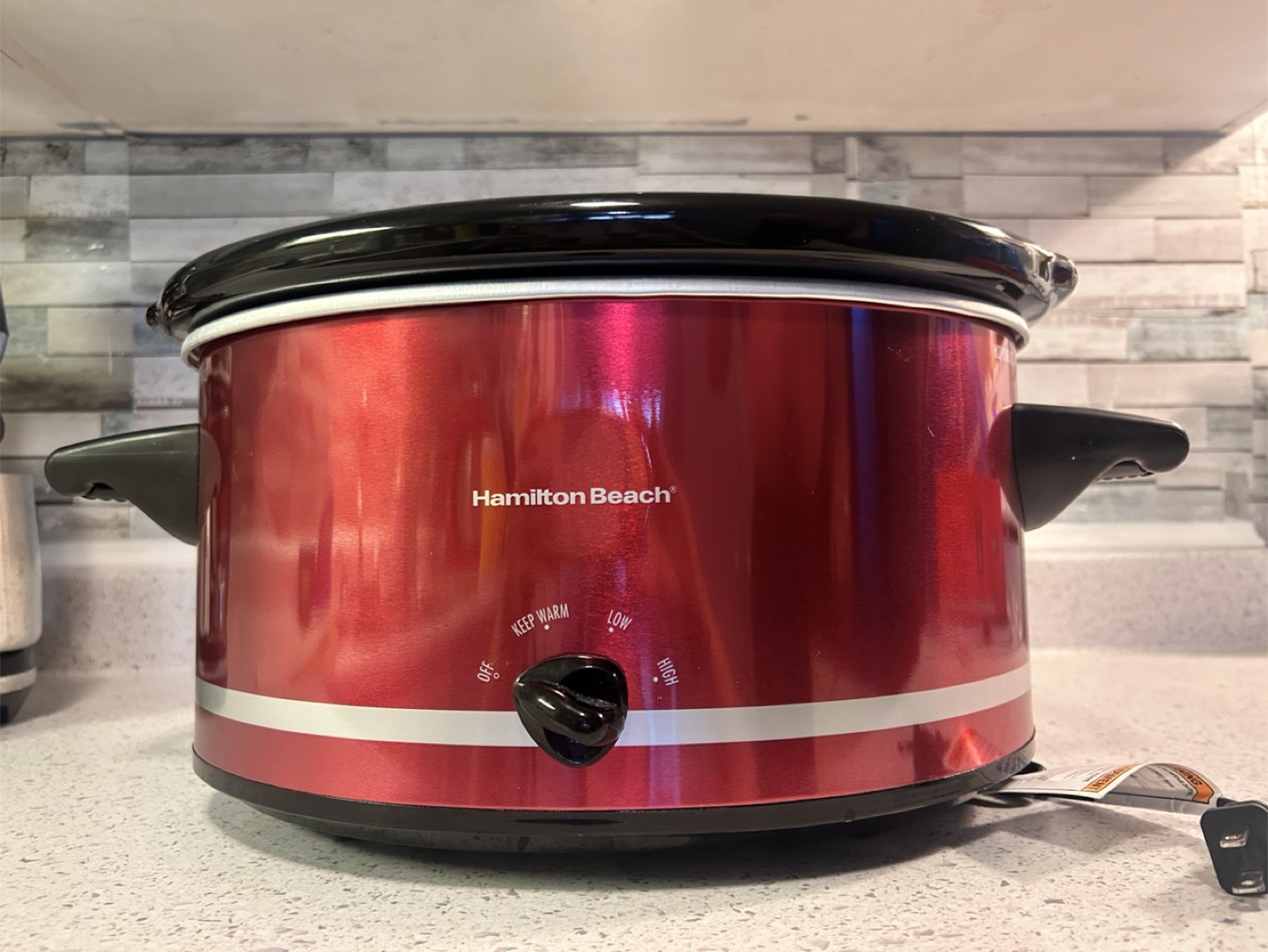 Hamilton Beach 33184 4 Quart Slow Cooker - Metallic Red